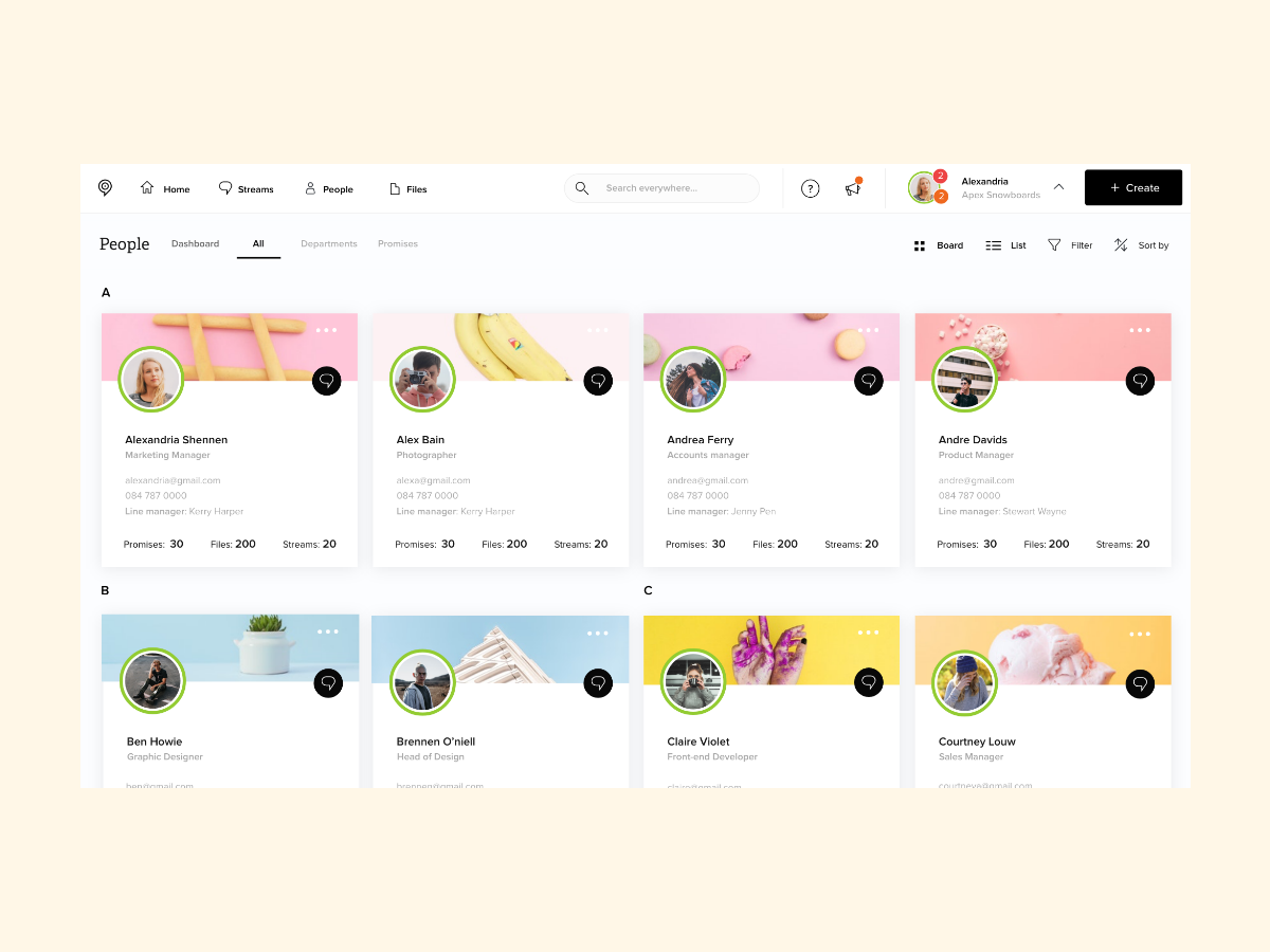 People-directory-desktop By Loren Carter On Dribbble