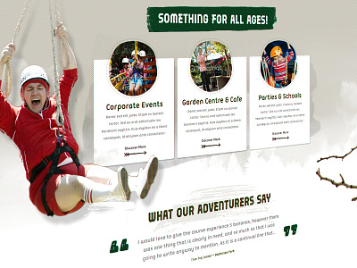 Zipwire Adventure Snippet adventure ui website design zipwire