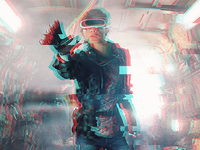 Ready Player One Glitch effect fx glitch graphic design photoshop poster ready player one vr