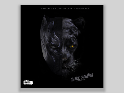 Marvels Black Panther CD Artwork album artist black panther cd mockup movie music panther