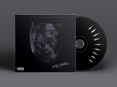 Black Panther Cd Artwork Mockup album artist black panther cd mockup movie music panther