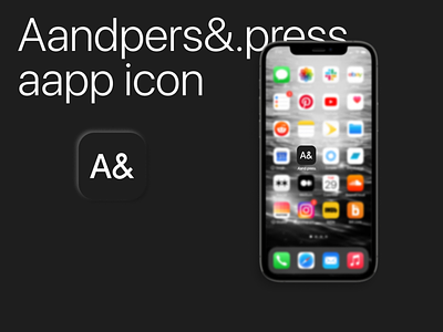 Aandpers&.press App Icon app app icon branding dailyui dailyui005 dailyuichallenge design design a day logo minimal ui