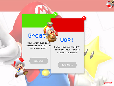 Super Mario Flash Message dailyui dailyui011 dailyuichallenge design design a day flash message mario minimal nintendo toad ui