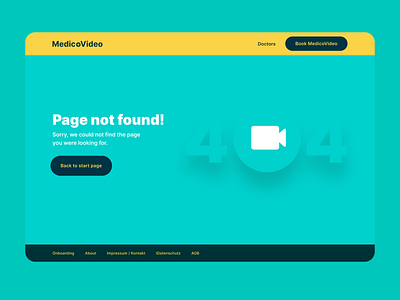 New project in progress 404 404 error 404page design marakas medical medicine medico video mrks ui video service web website