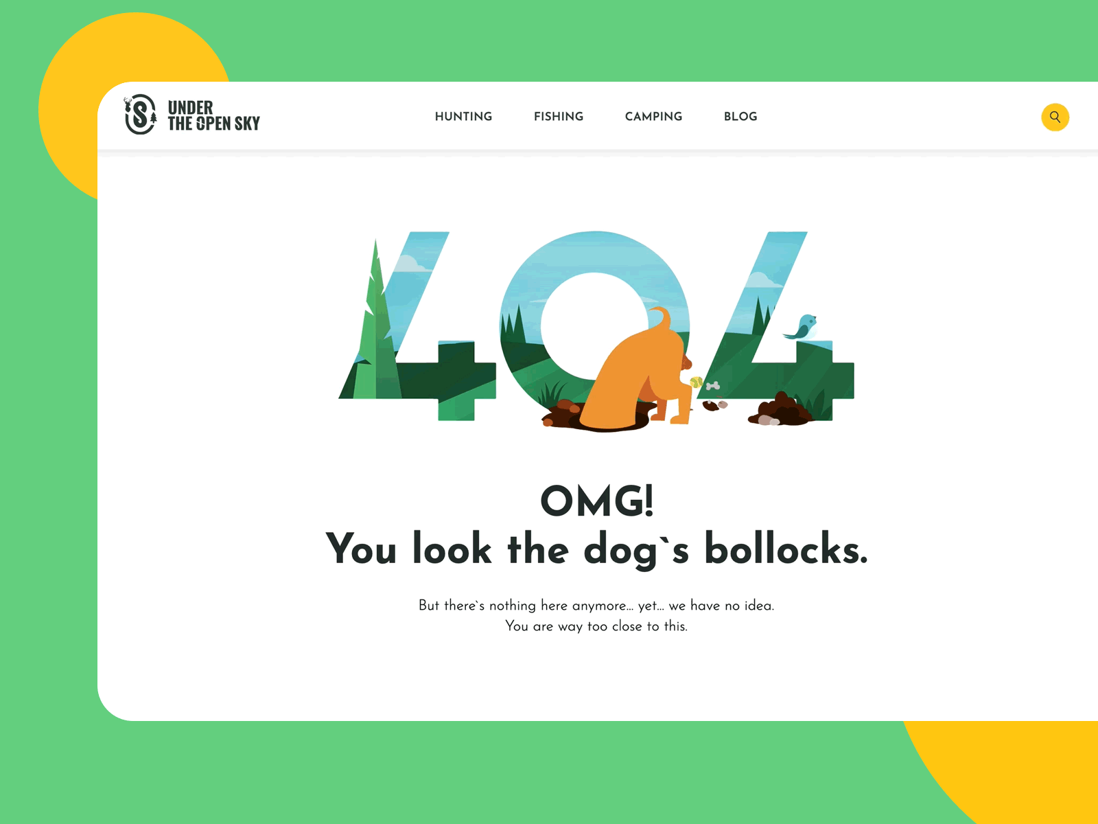 404 404 404 error 404 error page 404 not found 404 page animation camping fishing hunting illustration motion review site review web website