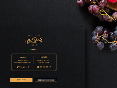 Il Conte food italy landing page pizza web