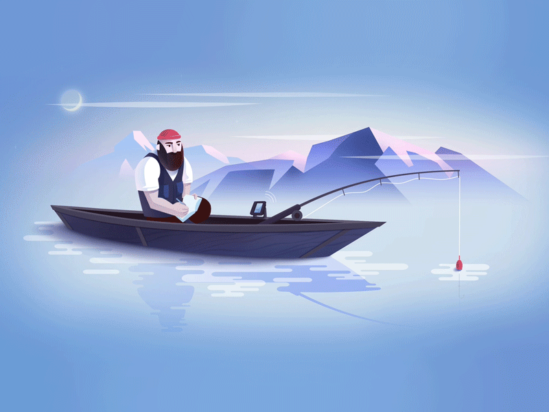 Animation for Fishinggadgetshub website animation fish fishing gadget gif illustration motion