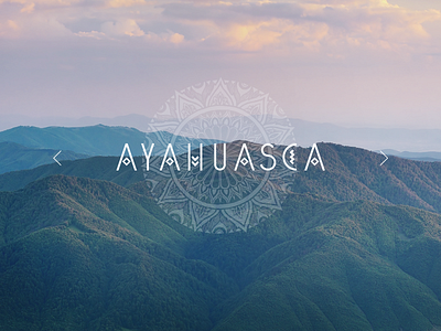 Ayahuasca logo slider typography web website