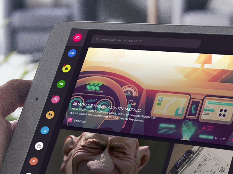 Muzli for Ipad (Concept) search logos app ipad feed israel eyal design ui ux muzli
