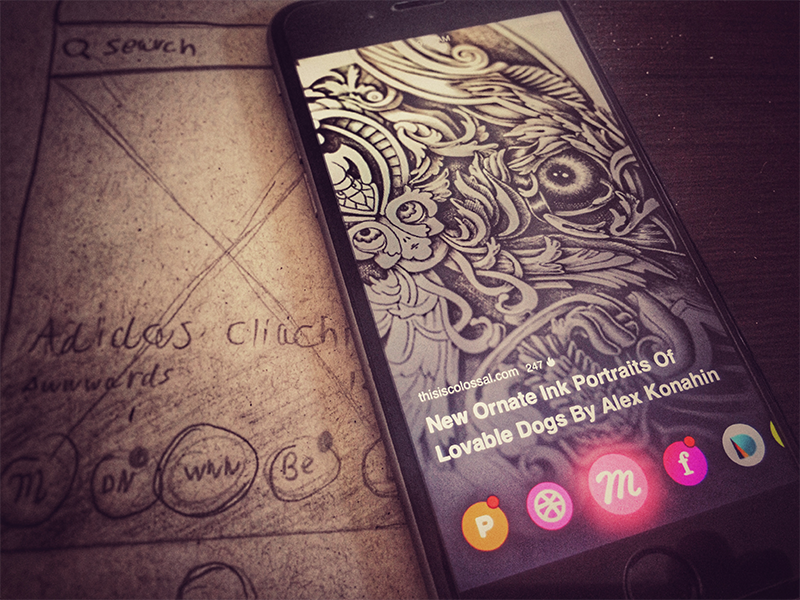 Muzli Mobile App (thoughts) images text icon feed israel eyal zuri muzli iphone app mobile