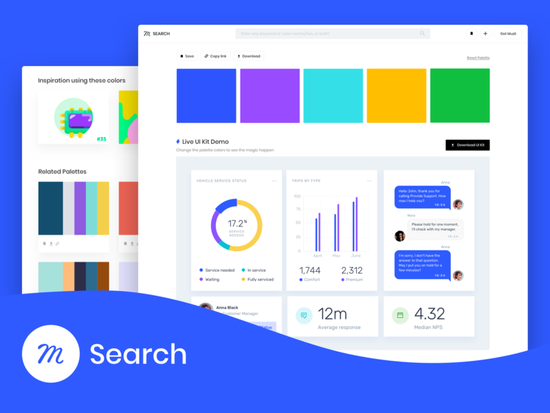 Introducing Muzli Search: Find your spark product design print web design website images animation icon gif mobile branding typography palette color illustration feed logo invision search ux ui