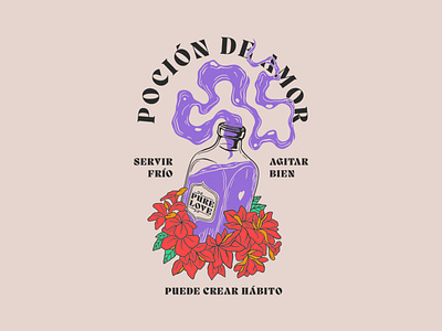 Poción de Amor barcelona design fashion graphic tee illustration love poison t shirt tee