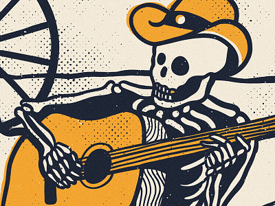 Open Folk Illustration barcelona bcn folk guitar illustration illustrator music photoshop rock skull