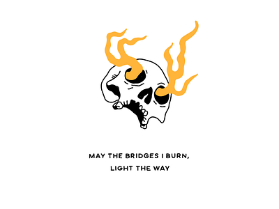 Mind on Fire burn fire illustration photoshop skull wacom