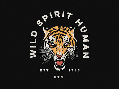 Wild Spirit brand cat fashion illustration orange photoshop stamp tiger tshirt tshirt art wacom