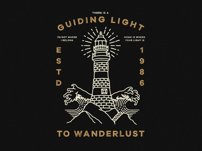 Light House fashion illustration illustrator light lighthouse retro vintage wanderlust