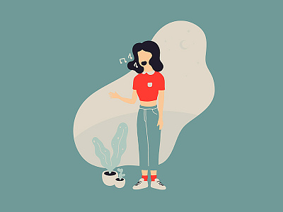 Singer dribbble illustration music singer vector