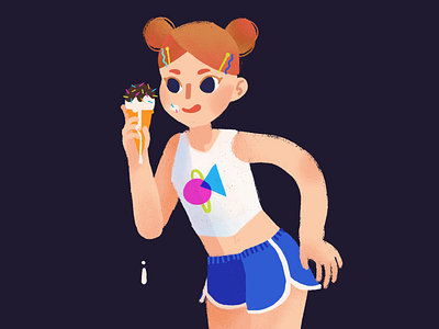 Ice Cream character concept characterdesign girl girl illustration