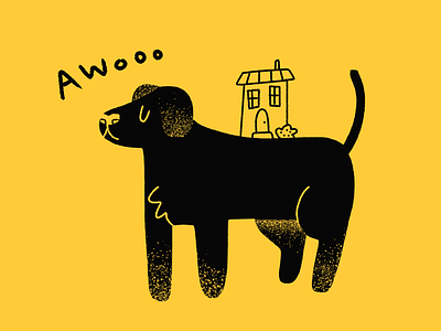 Giant doggo animal friends dog doodl sketch