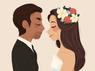 Shiela x Arvin Wedding Gift couple digital art illustration illustrationph love wedding