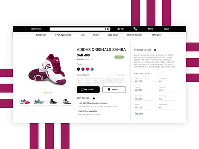 Day 12 Ecommerce adobe xd concept design dailyui design ecommerce ecommerce shop landing page ui ux