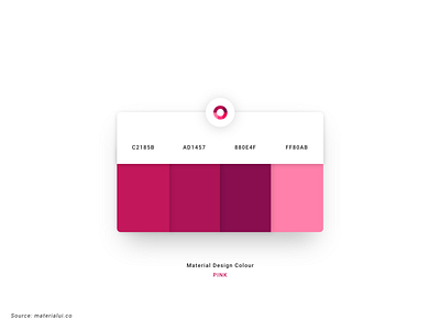 Material Design Color Palette | PINK adobe xd colors material design material ui palette pink