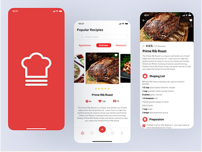 Simple Recipes App app concept food mobile recipies ui ux