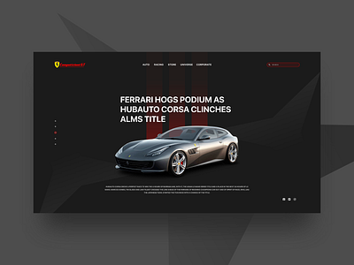 Ferrari Web Design Concept animation art branding design illustration minimal ui ux web website