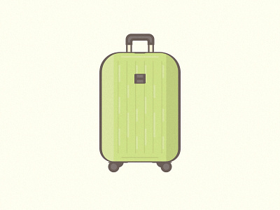 Luggage color design flat green illustration line luggage vector