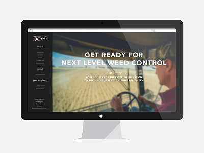 Roundup Ready Xtend Crop System agriculture black clean menu navigation red scrolling simple video web design website weed control