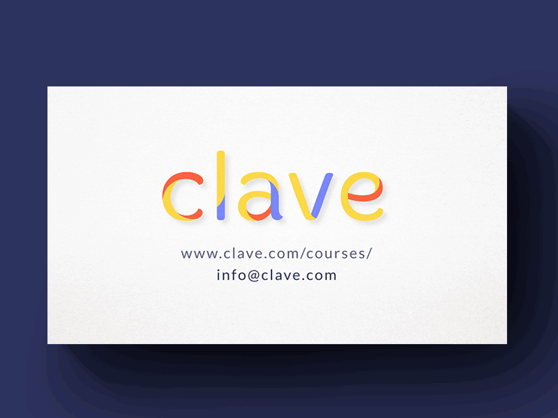 Clave - Stationary branding business card clave corporate identity design assets e learning open edx stationary stationery team work venezuela visual identity