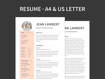 Resume template cover cv resume resume template sketch