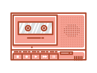 Old Cassette Player cassette design graphic icon illustration music old oldschool player sound tape