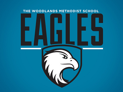 TWMS Christian School eagle mascot school shield vector