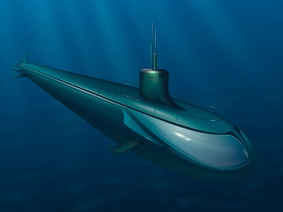 Submarine illustration poligon submarine underwater water