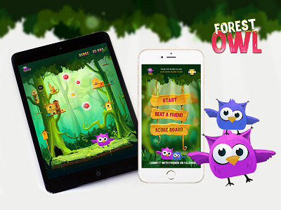 Forest Owl design druids game illustration ios mobile owl unity