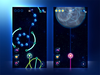 Rocket Game UI android arcade illustration interface ios space tap ui zodiac