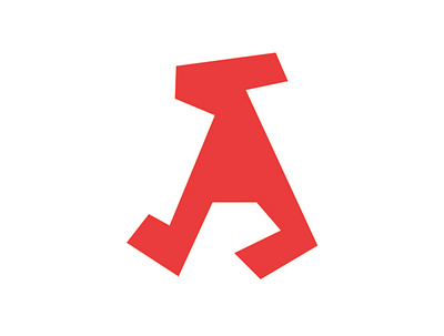 Walking Letter A Logo. branding design graphic design icon illustration illustrator lettering logo minimal typography vector