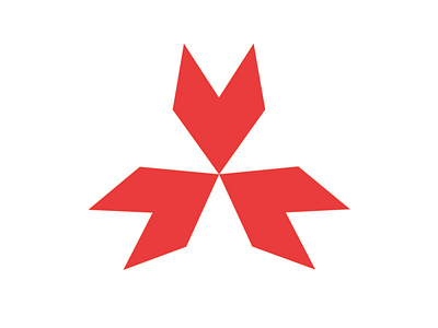 Abstract Geometric Atomic Flower Logo.