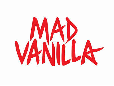Mad Vanilla Logo. branding design graphic design icon illustration illustrator lettering logo minimal typography vector