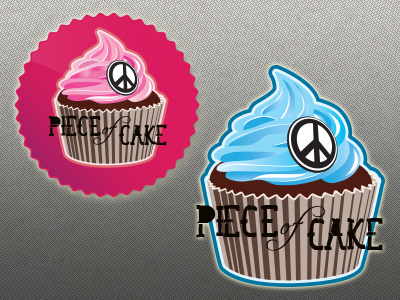 Piece of Cake illustration illustrator logo logodesign typography