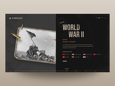 History of War - Web Concept classy gritty history landing old rusty war web world