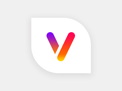 Logo - Letter V gradient logo logodesign shadow v