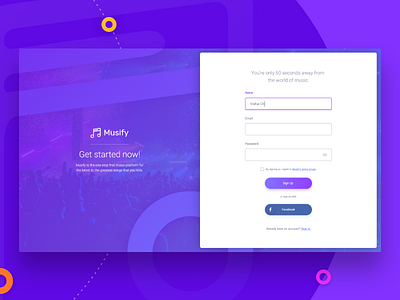 Musify Login Screen