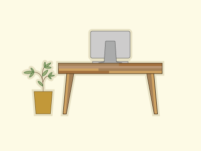 Desk & Plant