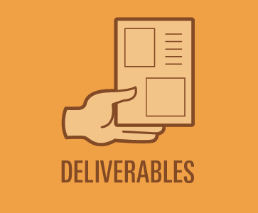 Deliverables art icons vector