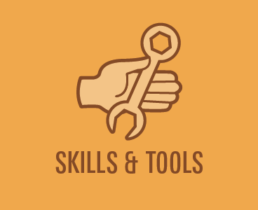 Skills & Tools art icons vector