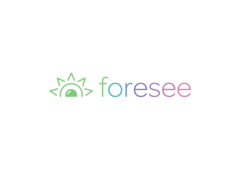 New Foresee App Logo logotype logo bright icon iphone app activity colorful colors planning weather productivity clean simple flat branding identity sunrise pastel thin ipad lettering