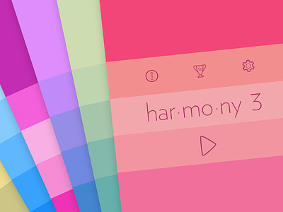Harmony 3 Home Screens app blue colorful game green ios minimal music palette pastel pink purple