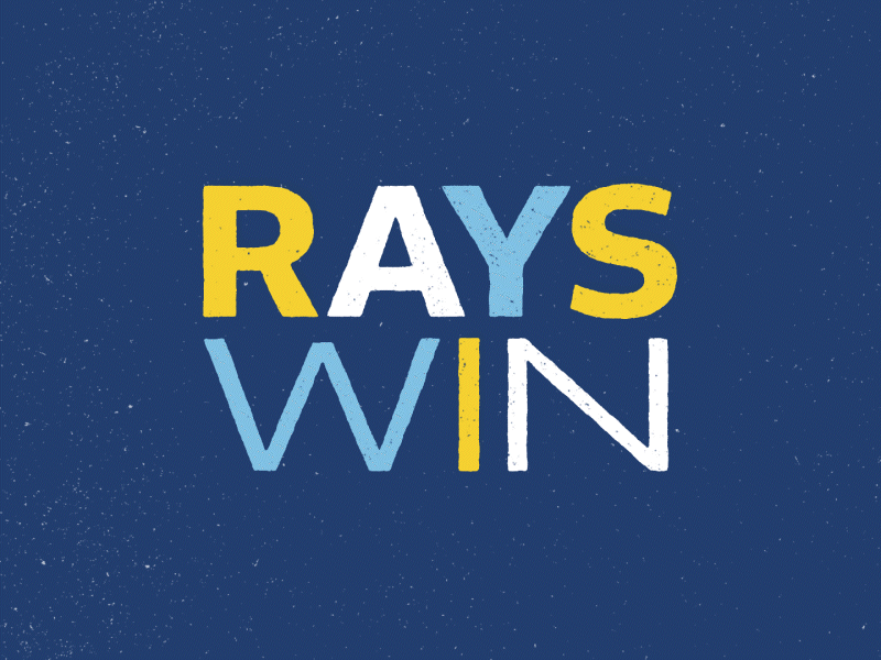Rays Win adobe illustrator after effects animation baseball design kinetic kinetic type lettering motion motion design rays typography